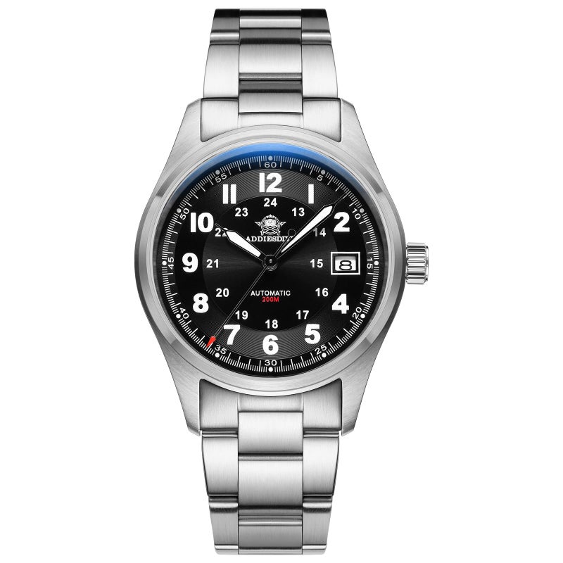 ADDIESDIVE Men's Watches 39 MM Automatic Waterproof 200 M Mechanical NH35A BGW9 Analog Stainless Steel Field Watch - Image 1