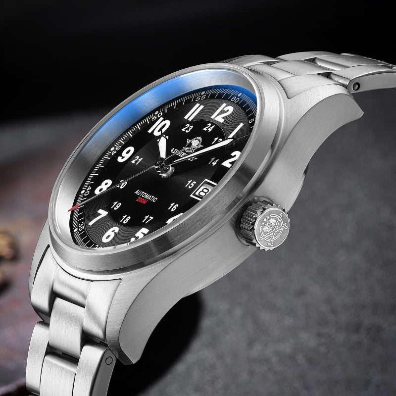 ADDIESDIVE Men's Watches 39 MM Automatic Waterproof 200 M Mechanical NH35A BGW9 Analog Stainless Steel Field Watch - Image 3