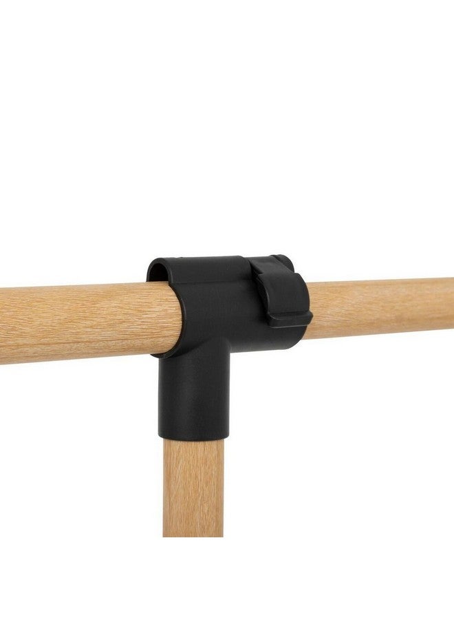 Five Simply Smart Wood-Effect Extendable Garment Rack on Wheels Black and Brown 166 x 42 x 122 cm 203117 - Image 2