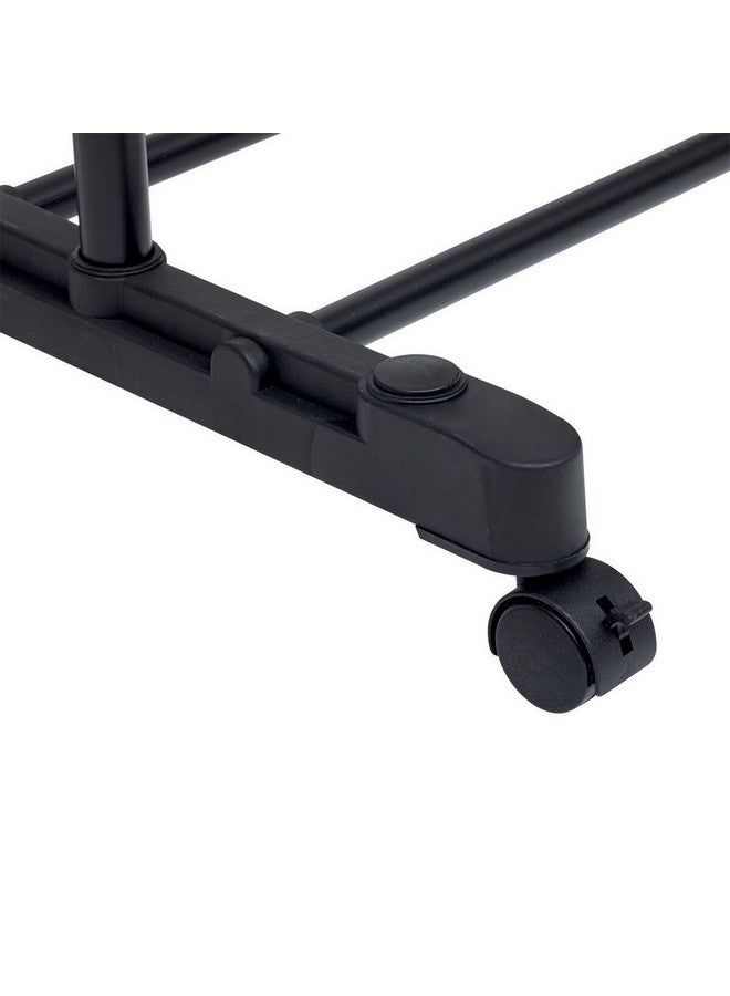 Five Simply Smart Wood-Effect Extendable Garment Rack on Wheels Black and Brown 166 x 42 x 122 cm 203117 - Image 5