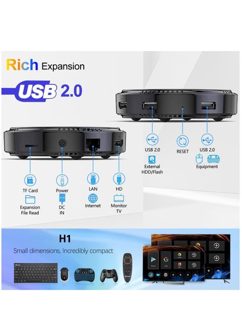 Caja de TV Android 12.0, HK1 RBOX 4 GB RAM 64 GB ROM H618