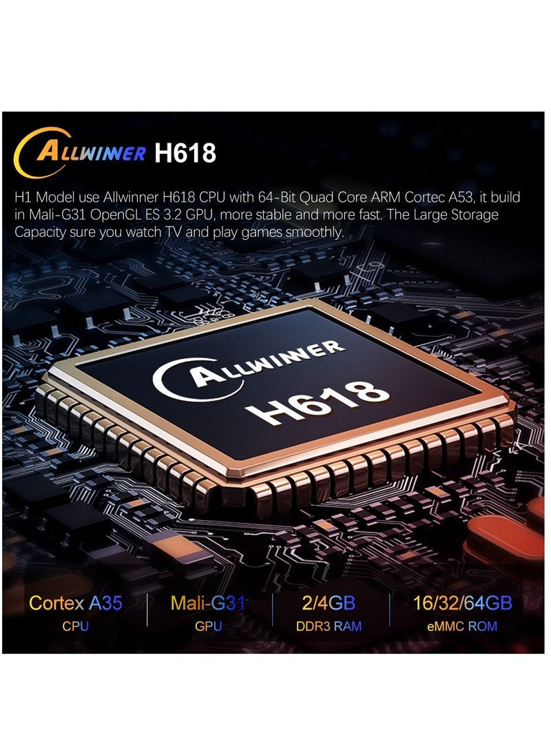 Furtey - TV Box Android 12.0 Allwinner H618 Quad Core ARM Cortex A53 Support BT5.0 Wifi6 Smart TV Box - Image 1