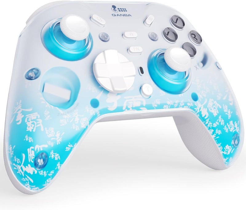 Qanba Phantom Multi-Mode Smart Wireless Controller for Windows PC and Android and iOS and TV，PC Controller With Hall-Effect Joysticks，Tri-Mode Connection (2.4G/Bluetooth/Wired) (Blue) - Image 2
