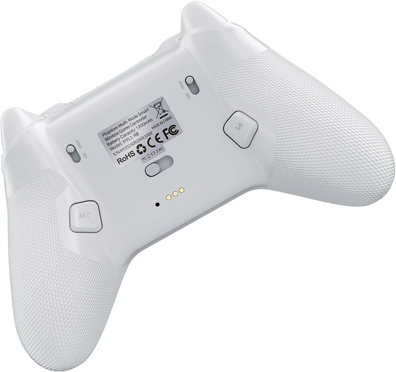 Qanba Phantom Multi-Mode Smart Wireless Controller for Windows PC and Android and iOS and TV，PC Controller With Hall-Effect Joysticks，Tri-Mode Connection (2.4G/Bluetooth/Wired) (Blue) - Image 3