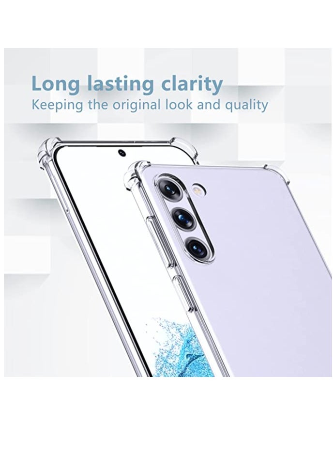 YoYoTech Samsung Galaxy S23 5G Case Crystal Clear Shockproof Soft TPU Cover With 4 Corner Bumper Protection  - Image 2
