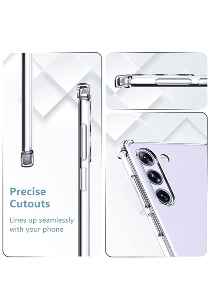 YoYoTech Samsung Galaxy S23 5G Case Crystal Clear Shockproof Soft TPU Cover With 4 Corner Bumper Protection  - Image 5