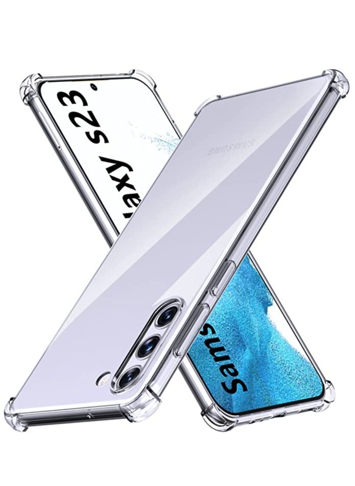 YoYoTech Samsung Galaxy S23 5G Case Crystal Clear Shockproof Soft TPU Cover With 4 Corner Bumper Protection  - Image 1