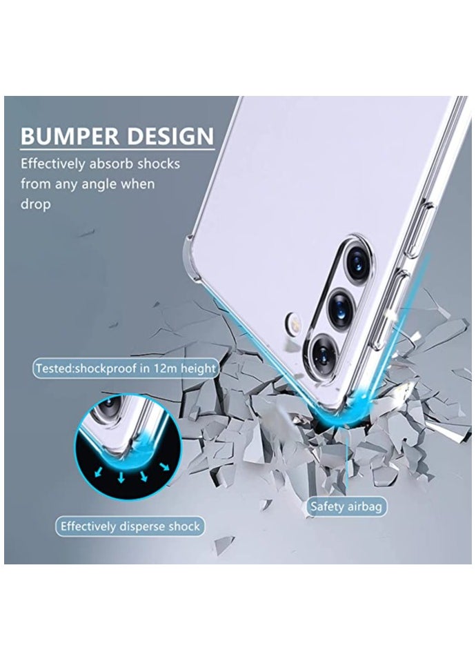 YoYoTech Samsung Galaxy S23 5G Case Crystal Clear Shockproof Soft TPU Cover With 4 Corner Bumper Protection  - Image 4