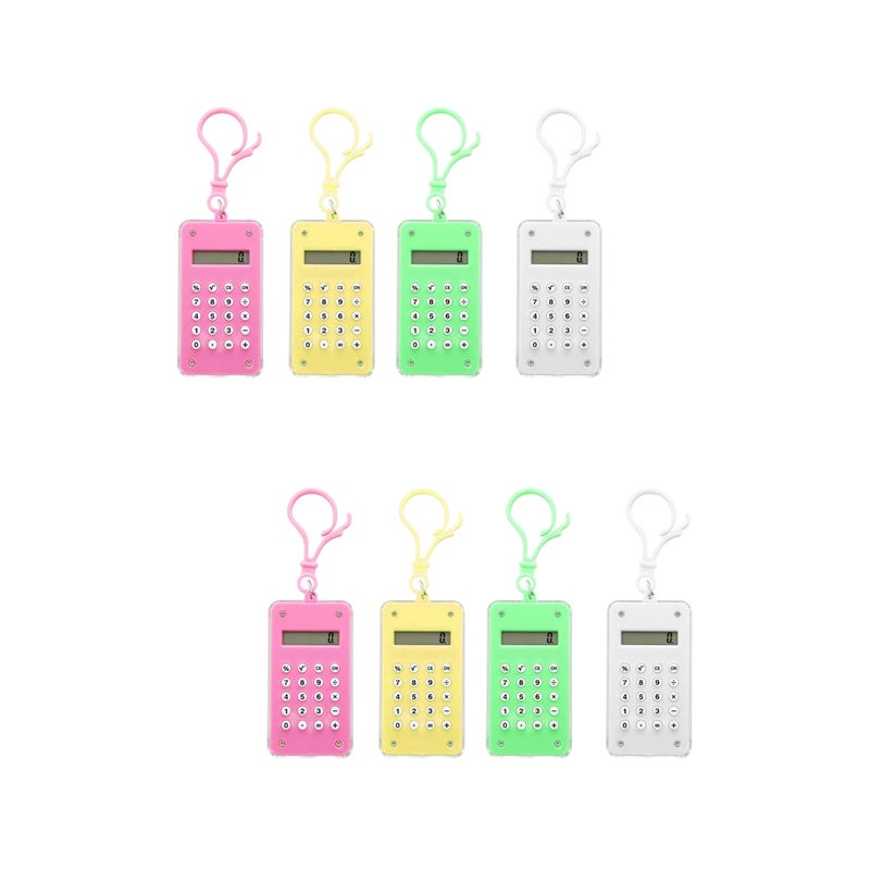 2pcs Candy Color Mini Calculator Simple Portable Mathematics Learning Stationery for Primary School (Random Color) - Image 1