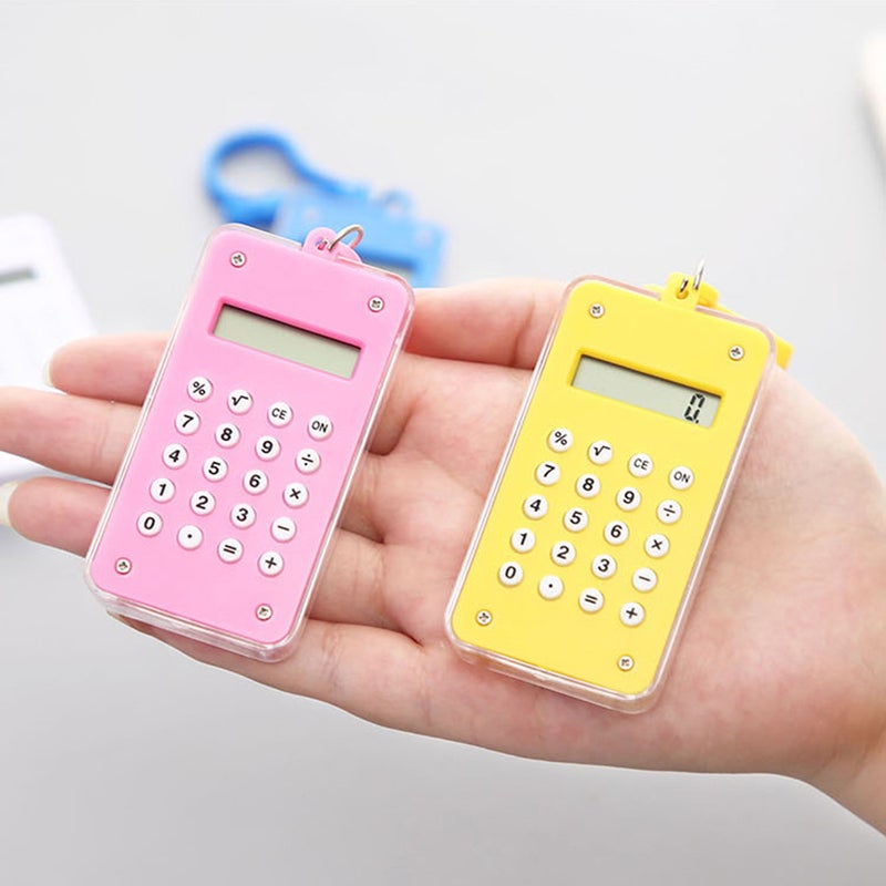 2pcs Candy Color Mini Calculator Simple Portable Mathematics Learning Stationery for Primary School (Random Color) - Image 4