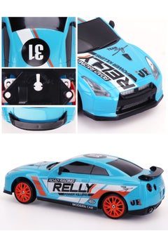 URbazaar Remote Control Car RC Drift Car 1/24 Scale 4WD RC Car With LED Lights 2.4ghz 18km/H Rechargeable High Speed Drift Racing Sport Toy Car For Adults Boys Girls Kids Gift 2pcs Batteries and Extra Tires  - Image 3