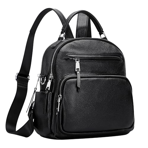 ALTOSY Genuine Leather Backpack for Women Small Convertible Backpack Purse Ladies Shoulder Bag 4 in 1 to Carry - Image 2