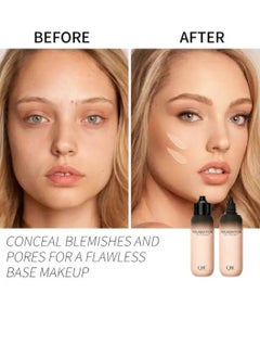QIC Foundation Cream Makeup Light and Silky Foundation Infallible 24H Fresh Wear Foundation Full Coverage Longwear Weightless Smooth Finish Water Proof Moist and Clear 30g 01 Ivory  - Image 2