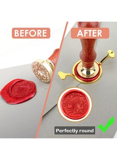 Depend 3 Pack Metal Wax Seal Molds With Round Flower Heart Shape For 1 Inch Wax Seal Stamp, DIY Craft Adhesive Waxing For Wedding Invitations Envelopes Cards Gifts  - Image 4