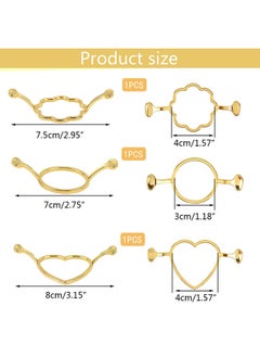 Depend 3 Pack Metal Wax Seal Molds With Round Flower Heart Shape For 1 Inch Wax Seal Stamp, DIY Craft Adhesive Waxing For Wedding Invitations Envelopes Cards Gifts  - Image 2