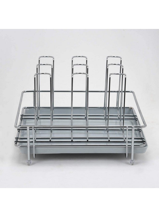 Life Time LIFE TIME Black Tiered Shelf Countertop Glass Holder For Stainless Steel Glass Stand For Kitchen Dining Table (6 Glasses Stand) - Image 1