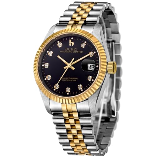 BUREI Men's Automatic Mechanical Watch Luxury Business Waterproof Stainless Steel Watches for Men, Self-Winding - Image 2