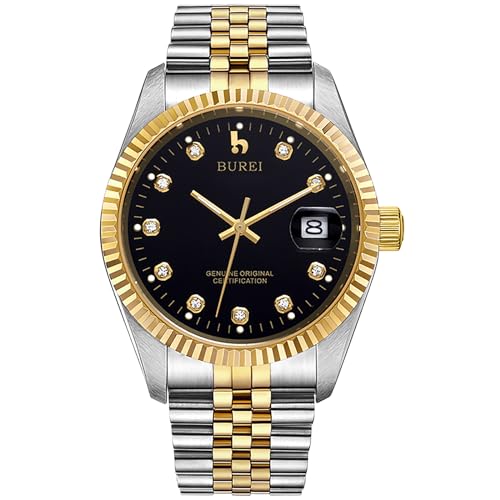 BUREI Men's Automatic Mechanical Watch Luxury Business Waterproof Stainless Steel Watches for Men, Self-Winding - Image 1
