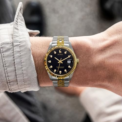 BUREI Men's Automatic Mechanical Watch Luxury Business Waterproof Stainless Steel Watches for Men, Self-Winding - Image 5