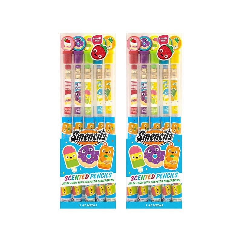 Scentco Graphite Smencils 2 Pack HB 2 Scented Pencils 5 Count Gifts for Kids School Supplies Classroom Rewards - Image 2