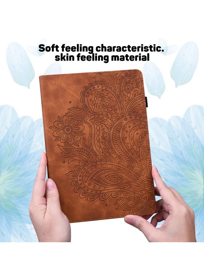 Green Tiger - Case For Huawei Mediapad Enjoy Tablet 2 10.1 Peacock Embossed Pattern TPU + PU Horizontal Flip Leather Case with Holder & Card Slots & Wallet & Sleep / Wake-up Function - Image 1