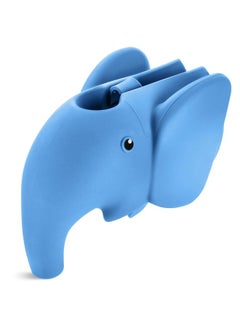 Generic Hot Sale Silicone Faucet Cover Cartoon Elephant Bath Toy Faucet Anti-collision Protective Cover-Color:Sky Blue  - Image 1