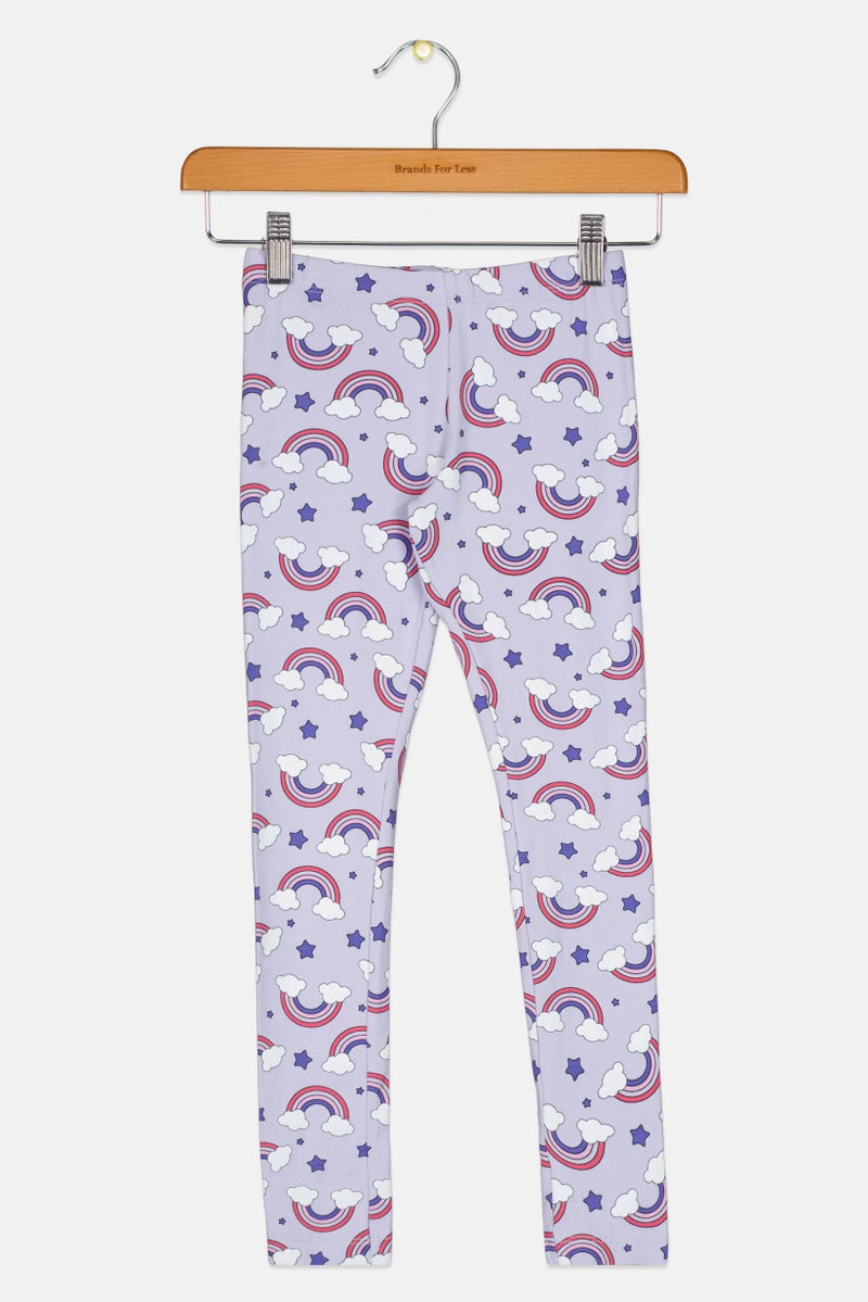 NAME IT Kids Girl Graphic Print Pull On Leggings, Multicolor - Image 2