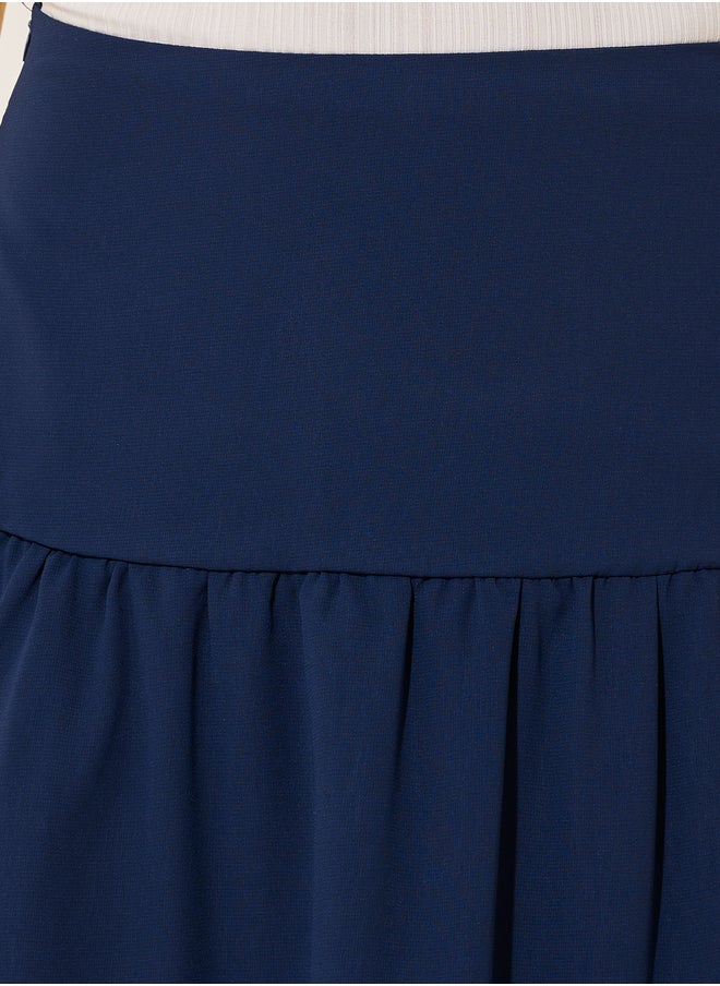 Take Two Take Two Solid Gathered Detail A-Line Maxi Skirt  - Image 3