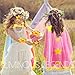iROLEWIN Star SuperheroCostumesCape and Mask for Kids Girls Boys Super Hero Party Gifts Toys as Halloween Dress Up with Bracelets Pink - Image 4