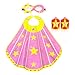 iROLEWIN Star SuperheroCostumesCape and Mask for Kids Girls Boys Super Hero Party Gifts Toys as Halloween Dress Up with Bracelets Pink - Image 2