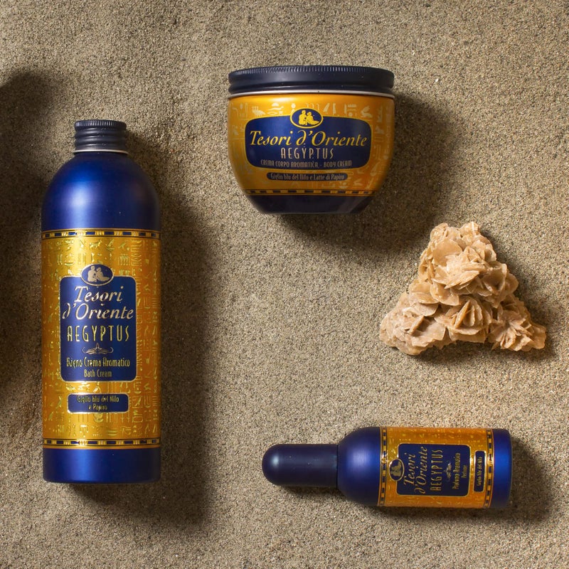 Tesori d'Oriente تيسوري دورينتي: كريم استحمام "أيجبتوس" مع زنبق النيل الأزرق وحليب البردي [استيراد إيطالي] - Image 5