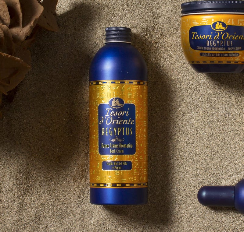 Tesori d'Oriente تيسوري دورينتي: كريم استحمام "أيجبتوس" مع زنبق النيل الأزرق وحليب البردي [استيراد إيطالي] - Image 4