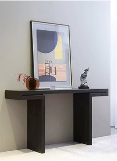 fashionhome Multipurpose Use Modern Design Luxury Solid Wood Glossy Tabletop Console Table Sofa Side Table Nordic Entry Porch Table Home Foyer Long Table Entryway Display Table for Home Office 120x40x80 cm (Fully Assembled)  - Image 1