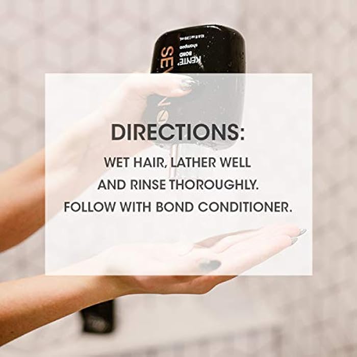 SEVEN Haircare KENTE BOND Shampoo for Split Ends + Damaged Hair, Sulfate Free, Cruelty Free with Green Tea, Guar & Pro Vitamin B5 for Men & Women, Made in USA, 32 oz. - Image 4