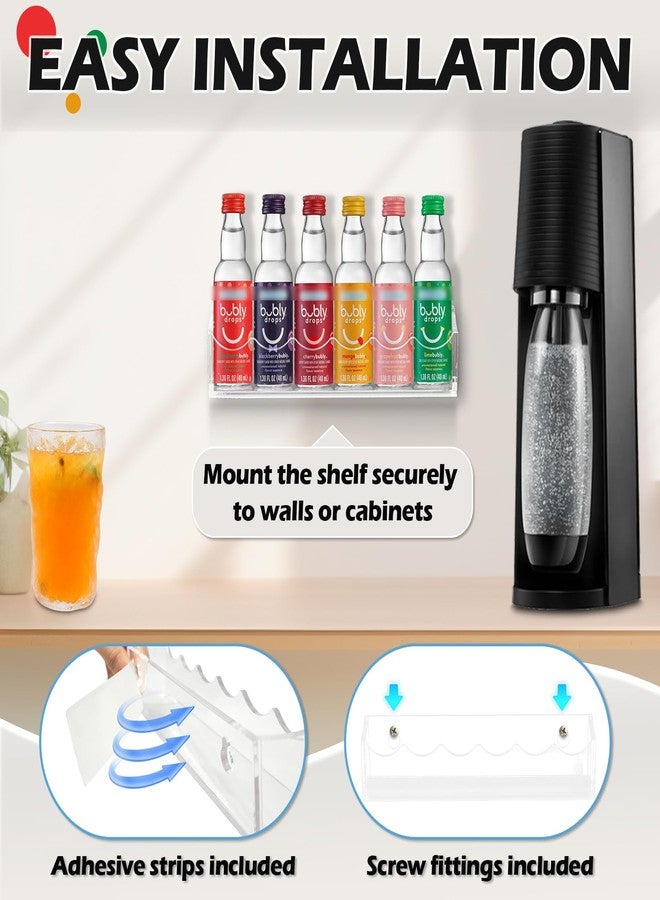 Taladad Holder Compatible with SodaStream Bubly Bubbly Drops Flavors, Wall Mount Flavor Organizer for Soda Stream Accessories - Image 2