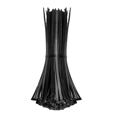 Hian 100Pcs-Pack 6-Inch (150mm) Heavy Duty Black Nylon Cable Zip Ties - Multi-purpose, Self-Locking, High Tensile Strength - Image 1