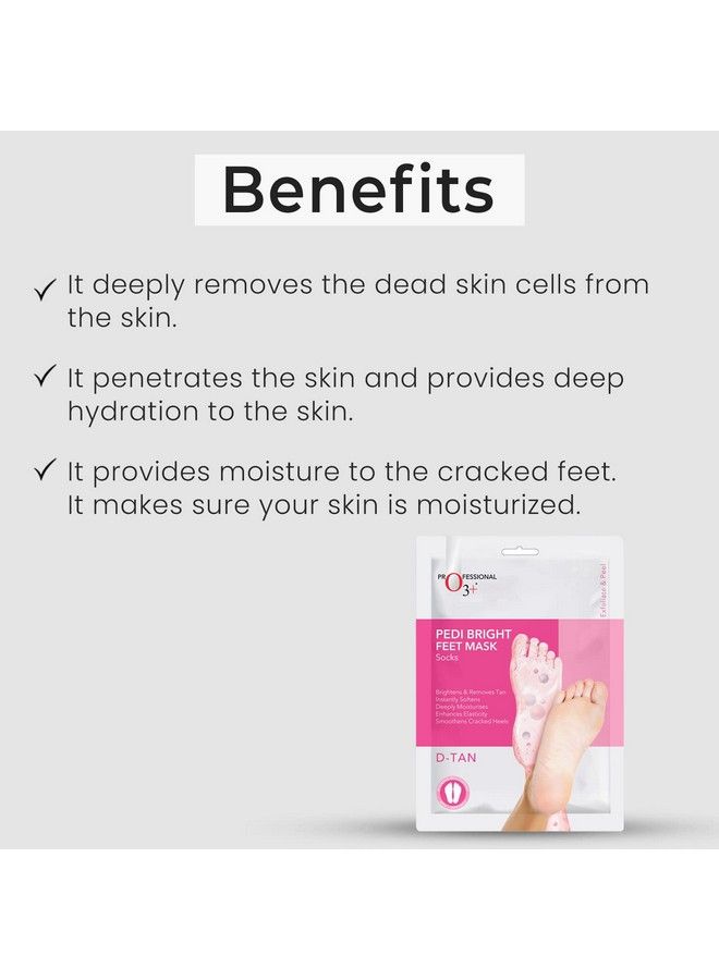 O3+ Pedi Bright Foot Socks Cream Mask - Image 4
