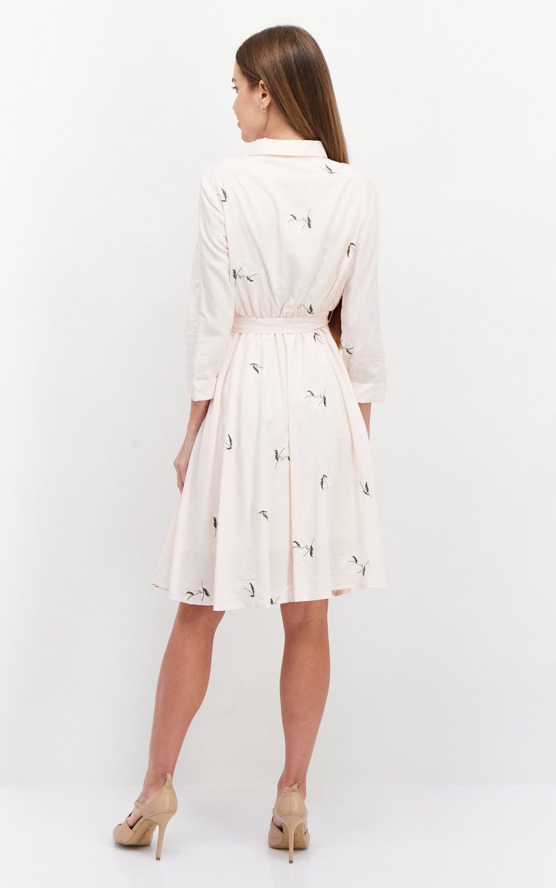 VERO MODA فستان A-Line مزخرف للنساء، وردي - Image 4