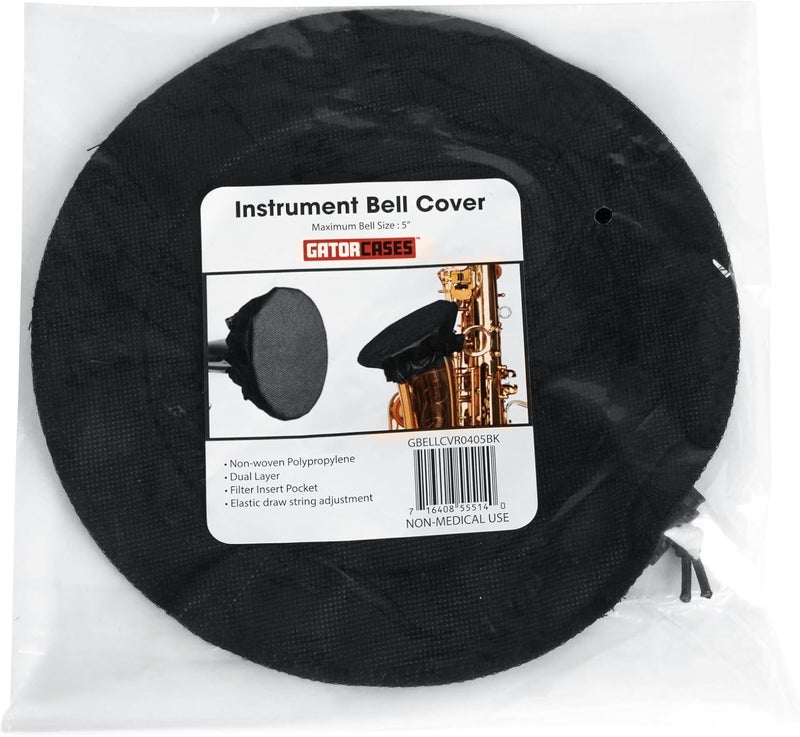 Gator Cases Double-Layer Aerosol Cover with MERV-13 Filter for Clarinet & Oboe, Fits Bell Sizes Ranging from 2 to 3-Inches (GBELLCVR0203BK) - Image 3