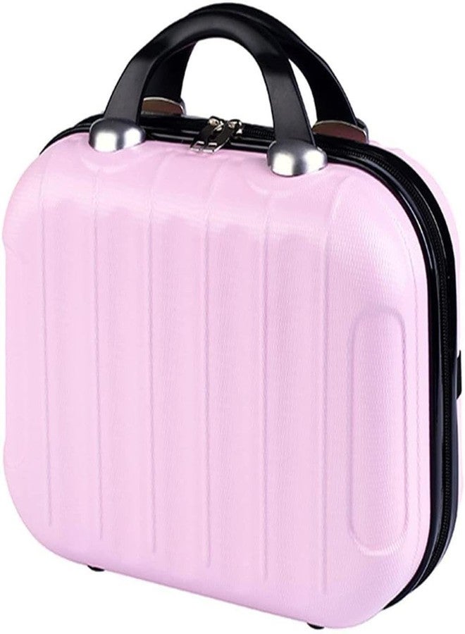 Adson Travel Make up Train Case, Waterproof Portable Hard Shell Cosmetic Case Luggage Mini Suitcase Makeup Brushes Bag Toiletry Organizer Portable Makeup Carrying Case (Metallic Rose Pink) - Image 1