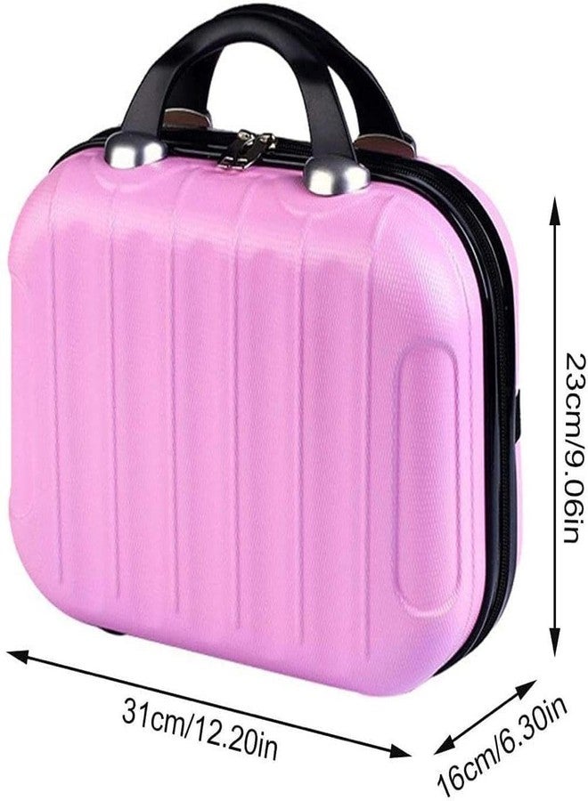 Adson Travel Make up Train Case, Waterproof Portable Hard Shell Cosmetic Case Luggage Mini Suitcase Makeup Brushes Bag Toiletry Organizer Portable Makeup Carrying Case (Metallic Rose Pink) - Image 5