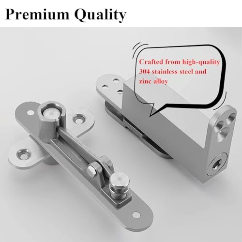 MIMIRACLE Heavy Duty Self Closing Door Pivot Hinges - Adjustable Speed, 304 Stainless Steel, 360 Degree Shaft, Hidden Door Hinges for Wood Secret Door - Image 3