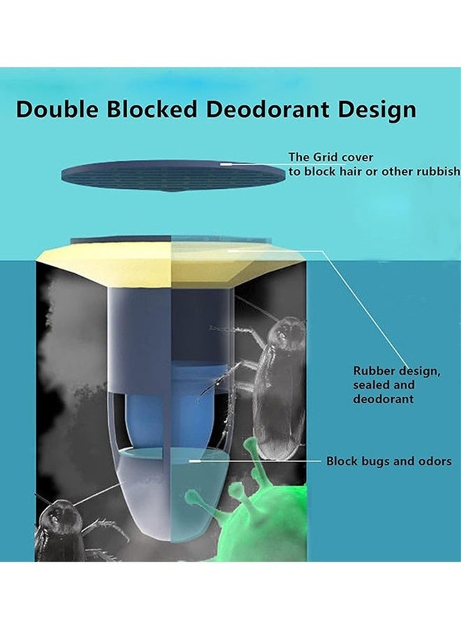 4 Pcs Silicone Drain Pipe Seal Plugs Floor Drain Core Sealing Inserts with Backflow Prevention for Kitchen Sewer  Bathroom Laundry Sewer Shower Floor Drain Balcony Drain, RV Waterproof Sewer Stoppers - Image 3