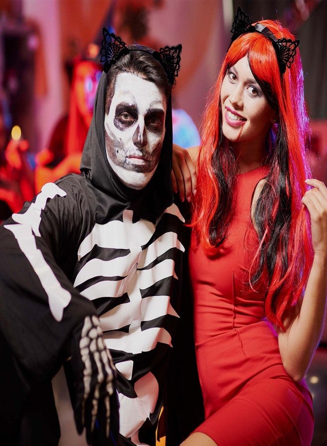 ولهيف طوق رأس أسود من الدانتيل على شكل آذان قطة، قطعة واحدة، مناسب للهالوين، حفلات تنكرية، أعياد ميلاد، ومهرجانات، وإكسسوارات شعر للنساء والفتيات - Image 4