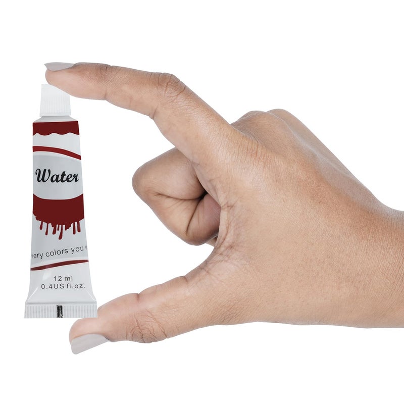 ABOUT SPACE Watercolor Paint Set - (12 colors x 12 ml) Multicolour Non-Toxic Paint Tubes with Mixing Palette & 4 Brushes for Artists, Beginners - Kit for Art & Craft, Drawing, Canvas, Painting, Poster - Image 3