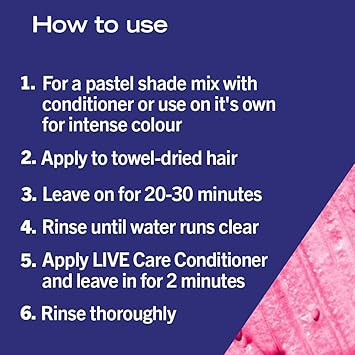 Live Schwarzkopf LIVE Ultra Brights Or Pastels Vibrant Semipermanent Pink Hair Dye Lasts Up to 15 Washes Raspberry Rebel 091 Pack of 2 - Image 5