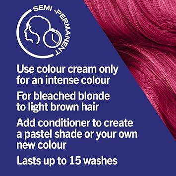 Live Schwarzkopf LIVE Ultra Brights Or Pastels Vibrant Semipermanent Pink Hair Dye Lasts Up to 15 Washes Raspberry Rebel 091 Pack of 2 - Image 3