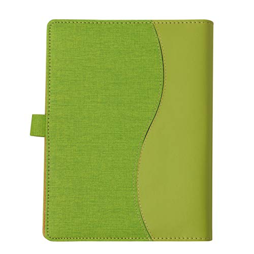 Genius A5 Hard Case Belt Organizer Single Line,Green,160 Pages, Size-21 x 14.8 x 2 cms - Image 3