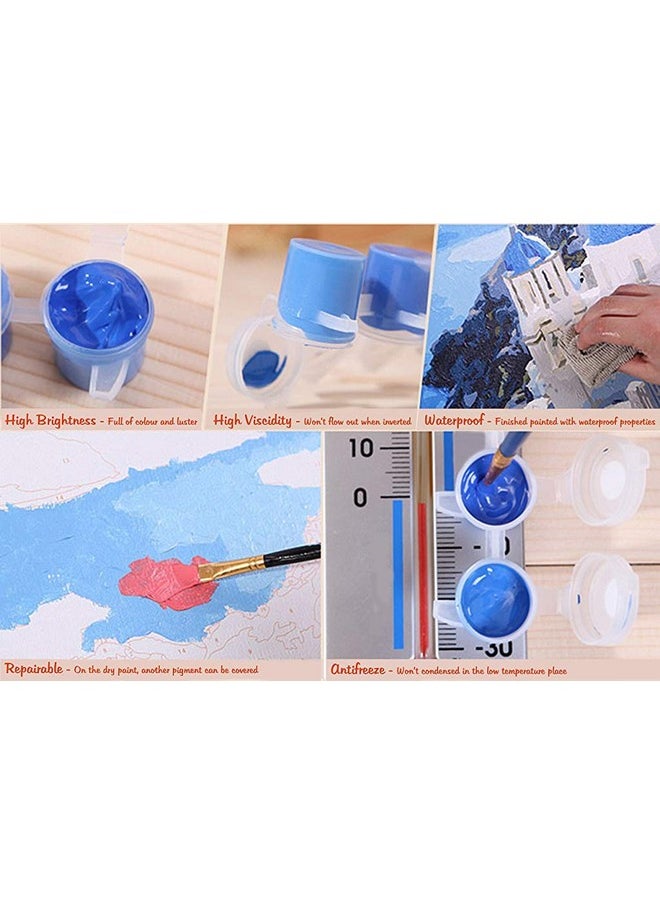 هاسذيب مجموعة هدايا HASTHIP DIY للوحات الزيتية حسب الأرقام للبالغين والأطفال، قماش مطبوع مسبقًا للمبتدئين مع فرش وصبغة - Xanadu 16 × 20 بوصة، متعدد الألوان  - Image 4
