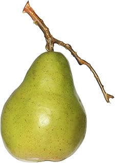 Vickerman 90MM Everyday Artificial Green and Yellow Pear - Faux Fruit - 6 Pack - Realistic Accent for Home Or Office - Image 1